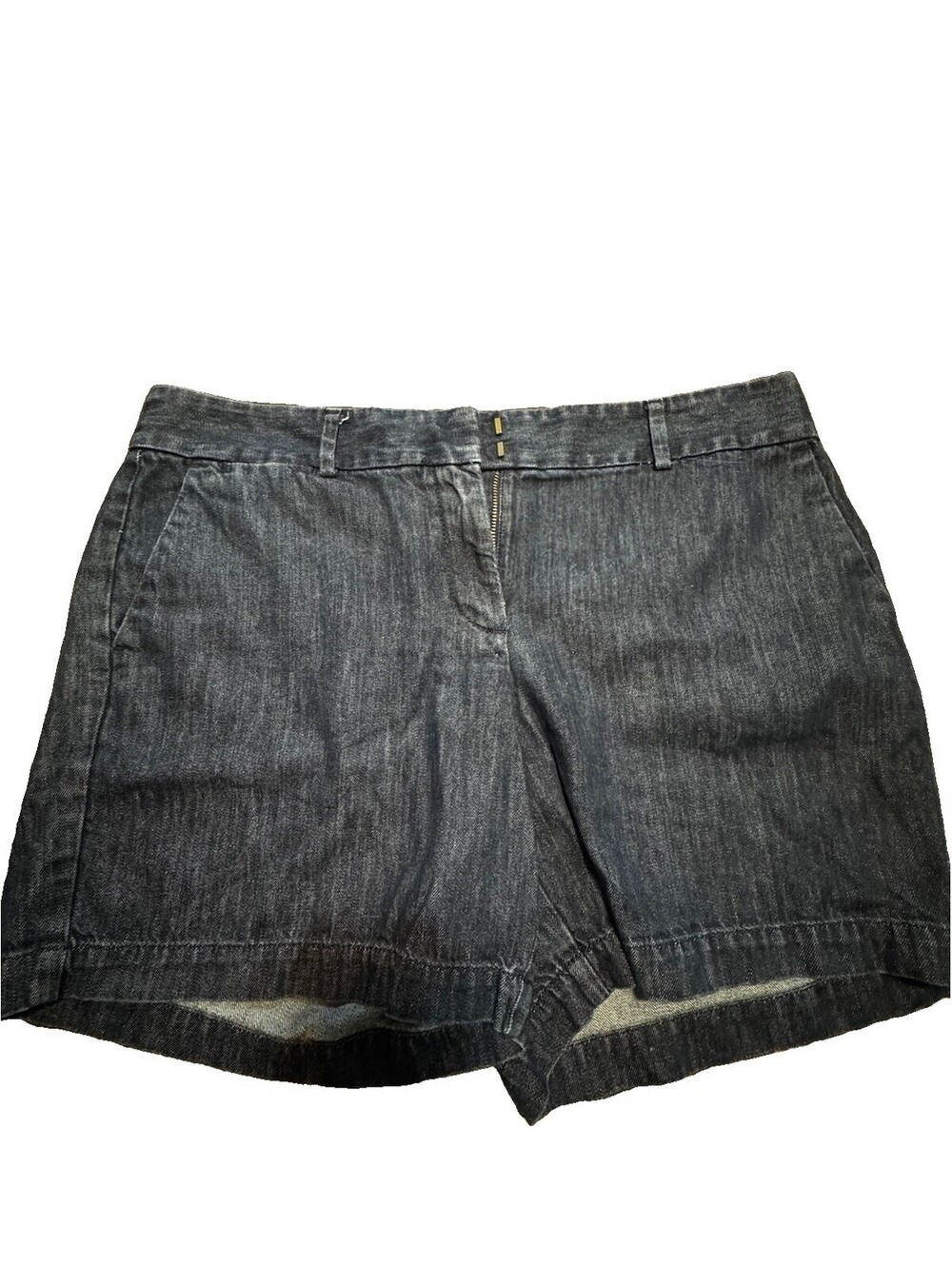 Ann Taylor LOFT Riviera Denim Shorts Womens 12 Dark Wash Cotton